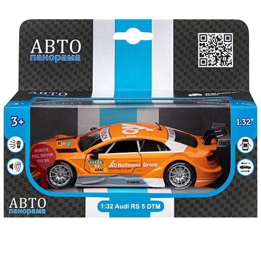 ТМ "Автопанорама" Машинка металлическая 1:32 Audi RS 5 DTM, оранжевый, свет, звук, откр. двери, инерция, в/к 17,5*13,5*9 см в Джамбо Тойз #3