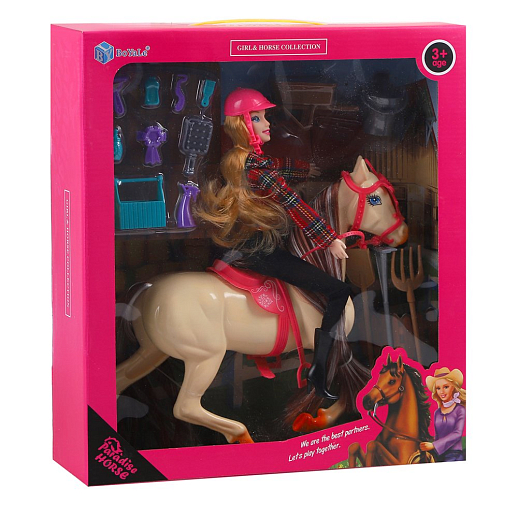 Набор "Кукла,  лошадь, аксесс.", в/к 33х11х36 см в Джамбо Тойз #4