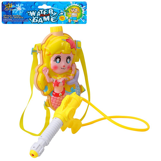 Водный пистолет с рюкзаком "Русалка", фиолетовый, в/п 32,5*19*6,5 см в Джамбо Тойз #43