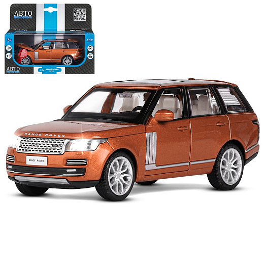 ТМ "Автопанорама" Машинка металлическая 1:34 2013 Range Rover,оранжевый перламутр, свет, звук, откр. двери, капот и багажник, инерция, в/к 17,5*13,5*9 см в Джамбо Тойз