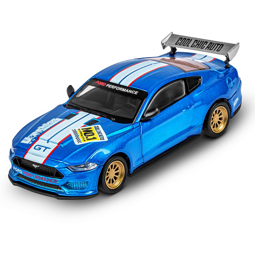 ТМ "Автопанорама" Машинка металлическая 1:43 Ford Mustang GT, синий, тюнинг, откр. двери, свободный ход колес, в/к 23,5*10*4 см в Джамбо Тойз #6