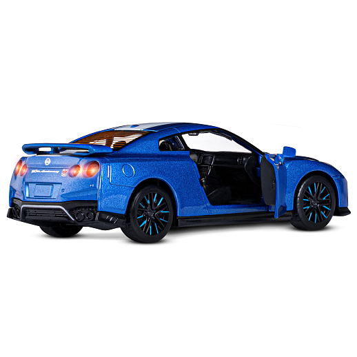 ТМ "Автопанорама" Машинка металлическая 1:32 Nissan GT-R (R35), синий, откр. двери, свет, звук, инерция в/к 18*13,5*9 см в Джамбо Тойз #16