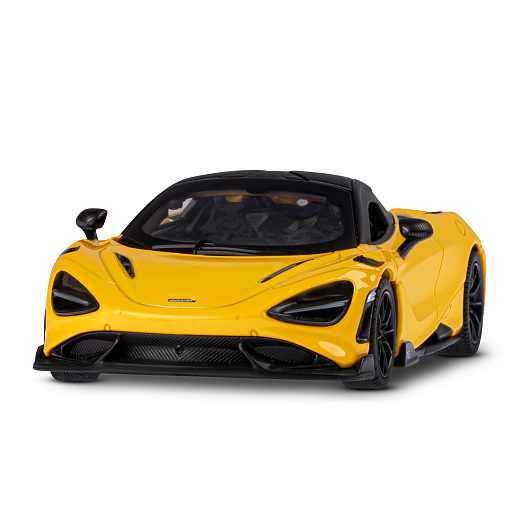 ТМ "Автопанорама" Машинка металлическая, 1:31 McLaren 765 LT, желтый, открываются двери, свет, звук, инерция, в/к 18*13,5*9 см в Джамбо Тойз #6