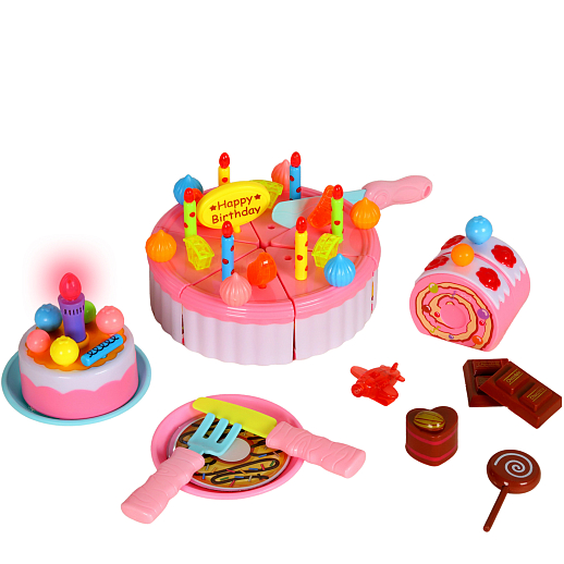 Игрушечный торт с аксессуарами, световые и звуковые эффекты, в/к 30*19,5*26,5 см в Джамбо Тойз #2
