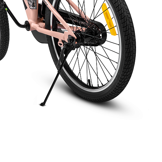 Детский велосипед "Cityride REVO", модель CR-B2-05, рама сталь, кожух цепи 100%, обода алюм. 20", втулки сталь, покрышки 2,125, подножка, руль сталь. вынос сталь, задние ножные тормоза, передний клещевой, крылья пластик, отражатели пер/зад и на спицах, цвет розовый в Джамбо Тойз #4