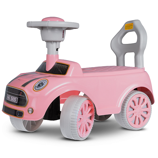 ТМ "Компания Друзей" Каталка Толокар "Город" розовая, сигнал на руле, в/к 27х27х57,5 см в Джамбо Тойз