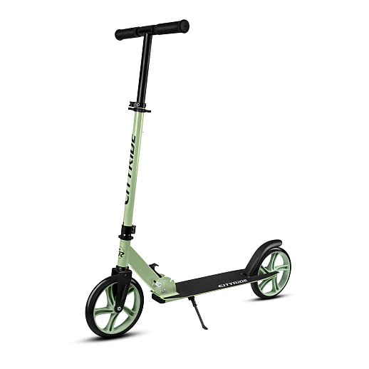 2хкол. самокат CITYRIDE 200, сталь 100%, грипсы 135мм TPR, колеса PU 200/200 мм. Зеленый в Джамбо Тойз #2