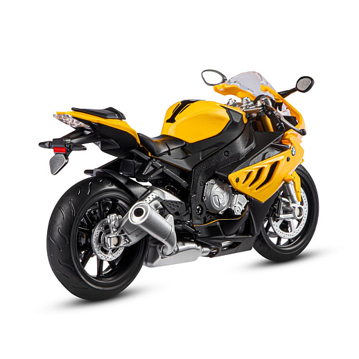 ТМ "Автопанорама" Мотоцикл металл. 1:12 BMW S1000RR, желтый, свободный ход колес, в/к 7,1*11,7*20,6 см в Джамбо Тойз #7