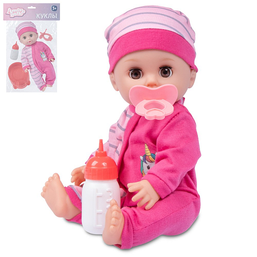 ТМ "Amore Bello" Пупс 30 см, русский язык, Шаинский, пьет и писает: розв. единорог, в/п в Джамбо Тойз