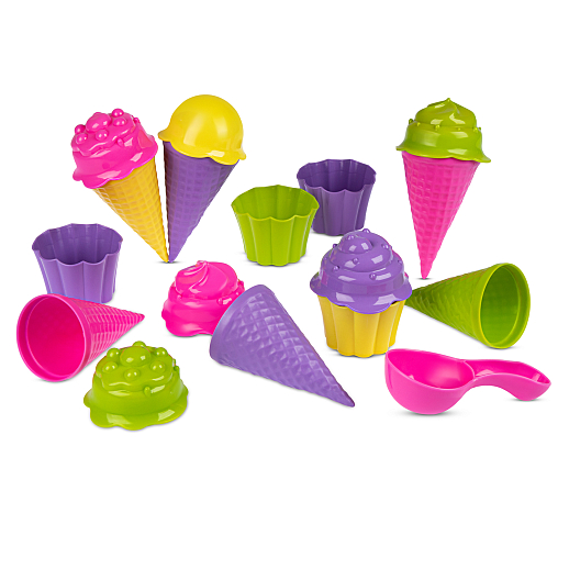 ТМ "Компания Друзей" Набор мороженое розово-желто-зеленый, 17 предметов в сетке 15х15х16 см, в Джамбо Тойз #2