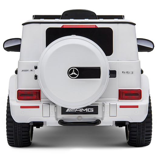 Электромобиль Mercedes Benz AMG на аккум.,12V/4.5AH*1, 380*2, Р/У 2.4GHz, свет, звук, сиденье эко-кожа, колеса EVA,откр.двери,индик.зарядки, MP3, плавн.старт, в/к 105*55*33см. Цвет - белый. в Джамбо Тойз #8