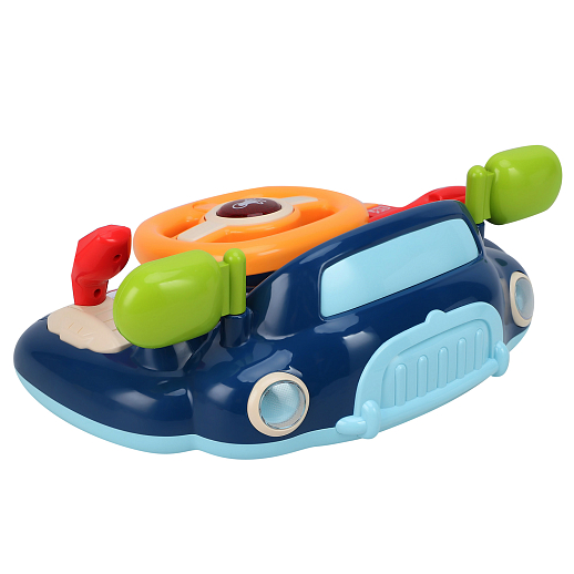 ТМ "Smart Baby" Руль музыкальный, Шаинский, свет, звук, с фарами, цвет синий, в/к 24,6х15,1х24,4 см в Джамбо Тойз #7