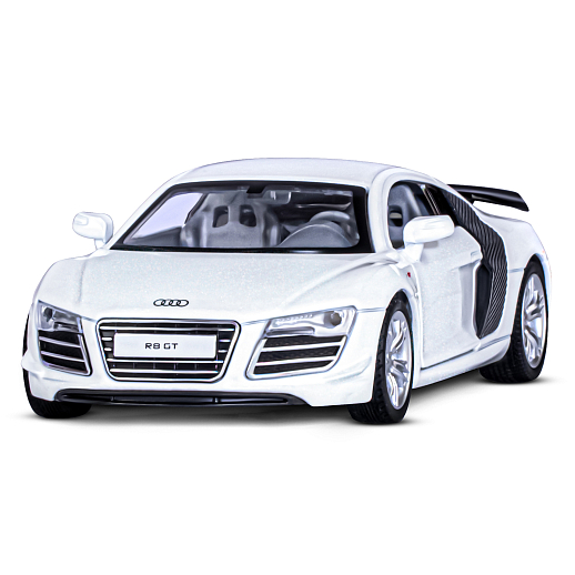 ТМ "Автопанорама" Машинка металл.,1:32 Audi R8 GT, белый, инерция, свет, звук, откр. двери, в/к 17,5*13,5*9 см в Джамбо Тойз #4