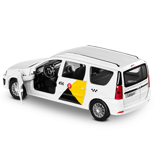 Яндекс Go Машинка металлическая 1:43 Lada Largus, белый, инерция, откр. двери, 17,5*12,5*6,5 см в Джамбо Тойз #7