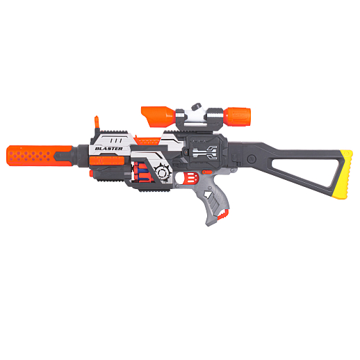 Бластер с мягкими пулями, на бат., 30 пуль в компл., барабанный магазин, в/к 43,5*10,5*22,5см в Джамбо Тойз #10