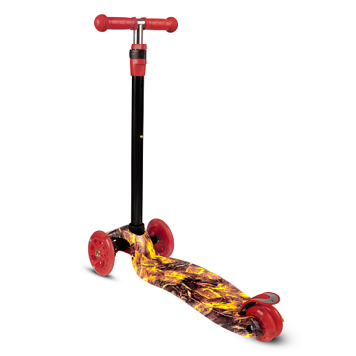 Самокат трехколесный CITY-RIDE (пакет). Руль телеск. сталь. с резин.рукояткой. Дека: PP+нейлон гидрографика, размеры 55*14 см. Колеса: 120/76(х2) PU со светом. Подшипник: Аbec-5 Максимальная нагрузка: 35кг. Возраст: от 3 лет. в Джамбо Тойз #7