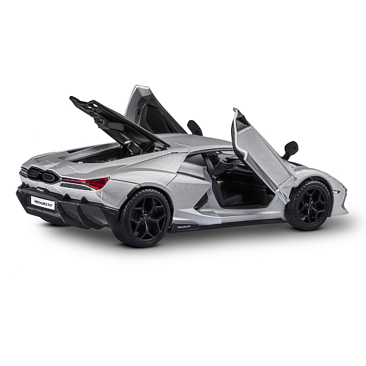 Игрушка для детей: Машинка металлическая, 1:24 Lamborghini, цвет серый, свет, звук, свободный ход колес, артикул JB1251763 в Джамбо Тойз #12