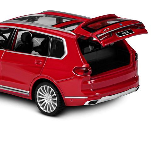 ТМ "Автопанорама" Машинка металлическая 1:32 BMW X7, красный, свет, звук, откр. четыре двери, капот и багажник, инерция, в/к 18*13,5*9 см в Джамбо Тойз #17