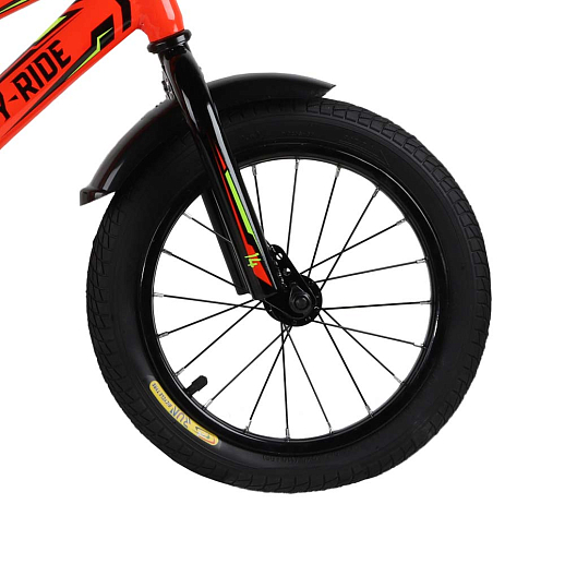 Детский велосипед City-Ride Spark , рама сталь , диск 14 сталь , крылья пластик, страх.колеса, цвет Красный в Джамбо Тойз #4
