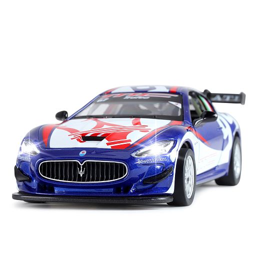 ТМ "Автопанорама" Машинка металл., 1:32 Maserati Gran Turismo MC GT4, синий, инерция, свет, звук, откр. двери, в/к 17,5*13,5*9 см в Джамбо Тойз #2