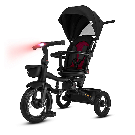 Детский 3хкол. велосипед ”CITYRIDE“ Рама сталь, колясочная крыша, ручка управления , корзина. Колеса EVA 10/8, подножки-педали. Бампер безопасности, черный в Джамбо Тойз