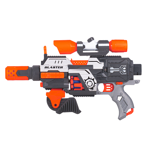 Бластер с мягкими пулями, на бат., 30 пуль в компл., барабанный магазин, в/к 43,5*10,5*22,5см в Джамбо Тойз #8