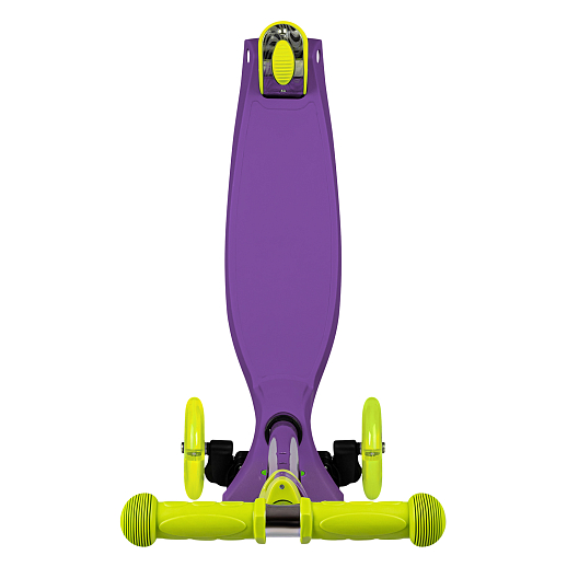 Самокат трехколесный CityRide, пакет, Дека: PP+нейлон, колеса PU 120/76 свет, руль  металл телеск., цвет фиолетовый в Джамбо Тойз #6