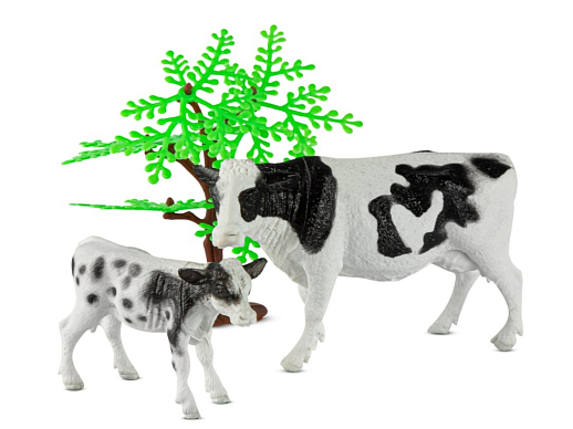 ТМ "КОМПАНИЯ ДРУЗЕЙ",набор "Мама и малыш" Коровы 2 шт (3 предмета)  в пакете в Джамбо Тойз