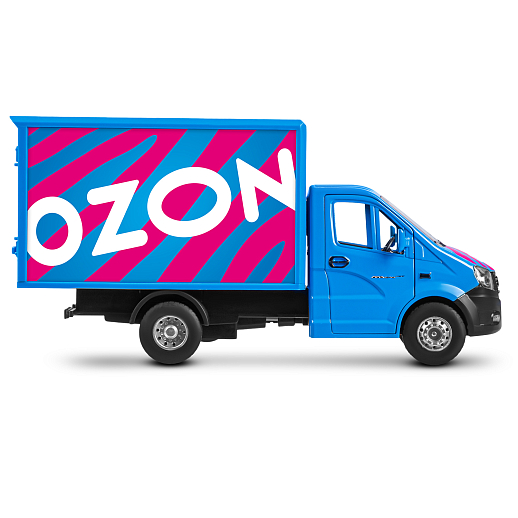 ТМ "Автопанорама" Машинка металлическая 1:28 ГАЗель NEXT OZON, синий, откр. двери, задняя дверка фургона, свет, звук, инерция, в/к 24*14*12 см в Джамбо Тойз #10