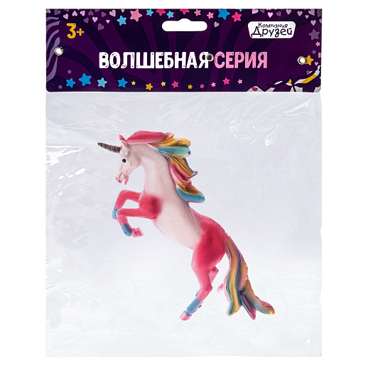 ТМ "КОМПАНИЯ ДРУЗЕЙ", серия "Животные планеты Земля", игрушка "Единорог", розовый, в/п 18*4,3*10,8 см в Джамбо Тойз #5