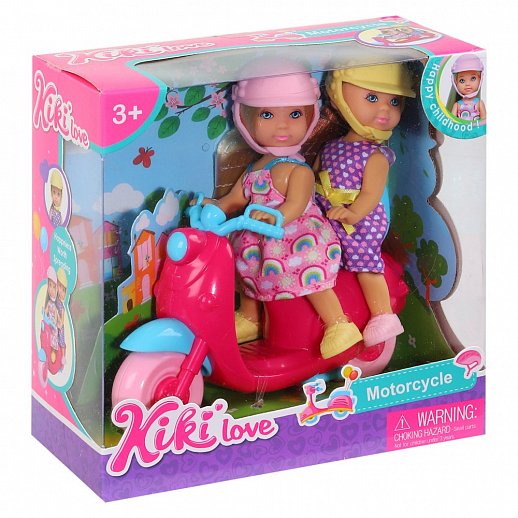 Набор кукол (две малышки), в комплекте скутер, аксессуары,  в/к 16*7,5*16 см в Джамбо Тойз
