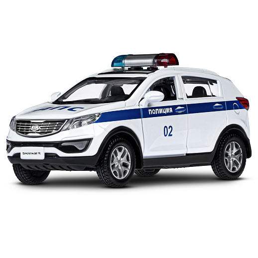 ТМ "Автопанорама" Машинка металлическая 1:39 KIA SPORTAGE R, Полиция, откр. двери, инерция, в/к 17,5*12,5*6,5 см в Джамбо Тойз #2