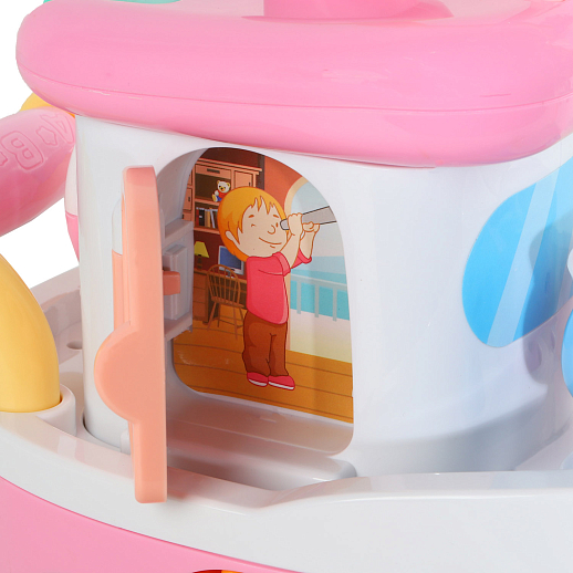 ТМ "Smart Baby" Развивающая игрушка "Кораблик" цвет розовый, 29 звуков, стихов, мелодий. Сказки и потешки. Свет, звук, регулирующаяся громкость, в/к 26,5x17x26,8 см в Джамбо Тойз #6