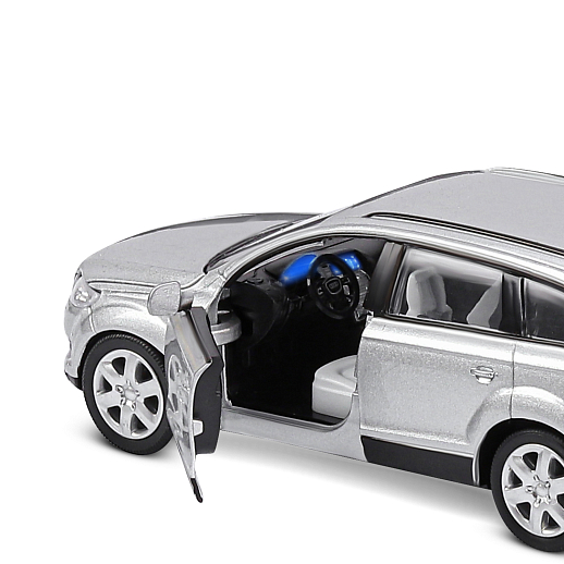 ТМ "Автопанорама" Машинка металлическая 1:32 Audi Q7, серебряный, свет, звук, откр. двери капот и багажник, инерция, в/к 19*9*7 см в Джамбо Тойз #7