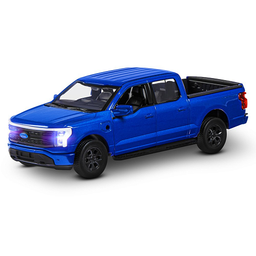 Машинка металлическая 1:36 Ford F-150 с зарядной станцией, синий, свет, звук, откр. двери и капот, инерция, в/к 20,6*9,*9 см в Джамбо Тойз #6