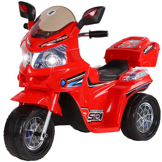 Мотоцикл на аккум., 6V4.5AH*1, звук, свет, размер 90*44*58см, макс. нагрузка 25 кг. Цвет - красный в Джамбо Тойз