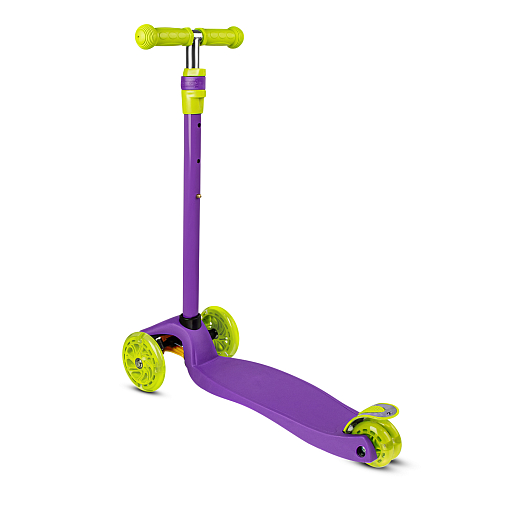 Самокат трехколесный CityRide, пакет, Дека: PP+нейлон, колеса PU 120/76 свет, руль  металл телеск., цвет фиолетовый в Джамбо Тойз #11