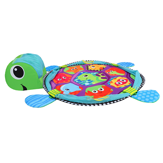 Детский развивающий коврик "Черепаха", высокие бортики, мягкие дуги и подвески, 12 шариков в комплекте,  46*11*43 см в Джамбо Тойз #14