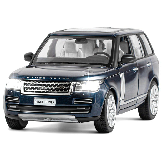 ТМ "Автопанорама" Машинка металлическая 1:26 Range Rover, синий перламутр, откр. двери, капот и багажник, свет, звук, свободный ход колес, в/к 24,5*12,5*10,5 см в Джамбо Тойз #4