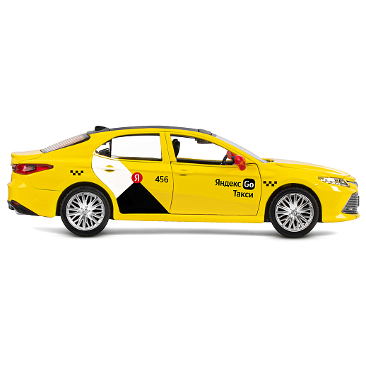 Яндекс Go машинка металлическая, 1:34 Toyota Camry, цвет желтый, инерция, свет, откр. двери, в/к 17,5*13,5*9 см в Джамбо Тойз #7