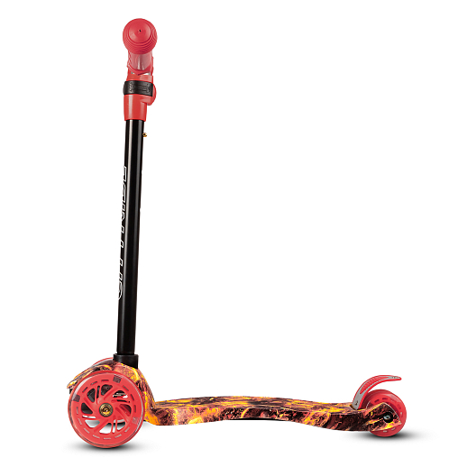 Самокат трехколесный CITY-RIDE (пакет). Руль телеск. сталь. с резин.рукояткой. Дека: PP+нейлон гидрографика, размеры 55*14 см. Колеса: 120/76(х2) PU со светом. Подшипник: Аbec-5 Максимальная нагрузка: 35кг. Возраст: от 3 лет. в Джамбо Тойз #12