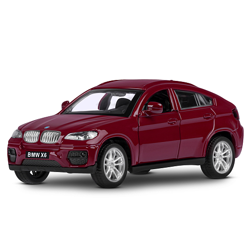 ТМ "Автопанорама" Машинка металлическая 1:43 BMW X6, красный, откр. двери, инерция, в/к 17,5*12,5*6,5 см в Джамбо Тойз #2