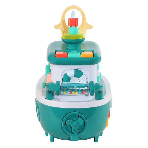 ТМ "Smart Baby" Развивающая игрушка "Кораблик" цвет зеленый, 29 звуков, стихов, мелодий. Сказки и потешки. Свет, звук, регулирующаяся громкость, в/к 26,5x17x26,8 см в Джамбо Тойз #3