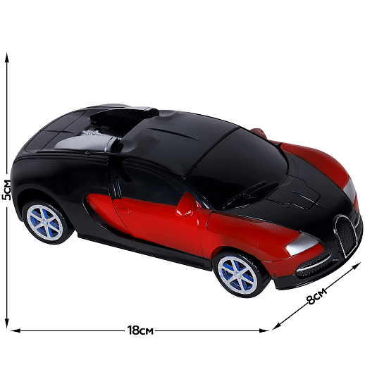 Робот-Трансформер AUTODRIVE, цвет черный/красный, в/к 29*27,5*10 см в Джамбо Тойз #7