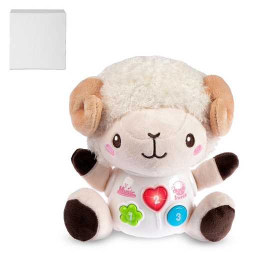 ТМ "Smart Baby" Развивающая мягкая игрушка "Барашек", русский язык,  Шаинский, в/к в Джамбо Тойз