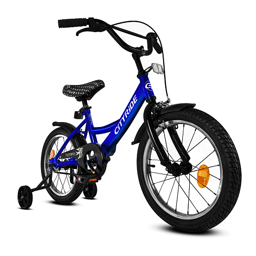 Детский велосипед "City-Ride Tempo" -рама сталь, диски сталь 16, покрышки 2,125 задние ножные тормоза, передний тормоз, звоночек, крылья пластик, страховочные колеса в Джамбо Тойз #2