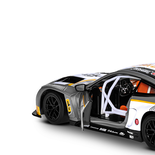 ТМ "Автопанорама" Машинка металлическая, 1:24 BMW M4 GT3, серый, откр. двери и капот, свет, звук, свободный ход колес, в/к 24,5х12,5х10,5 см в Джамбо Тойз #16