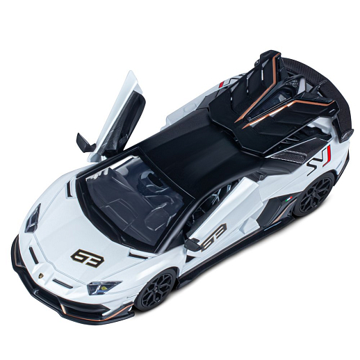 ТМ "Автопанорама" Машинка металлическая, 1:24, Lamborghini SVJ, белый, открываются двери, свободный ход колес, световые и звуковые эффекты, в/к 24,5х12,5х10,5 см в Джамбо Тойз #13