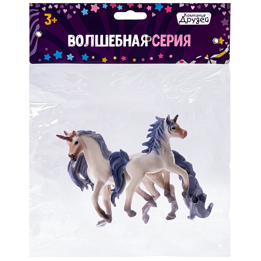 ТМ "КОМПАНИЯ ДРУЗЕЙ", серия "Животные планеты Земля", набор "Единорог и жеребенок", сиреневый, в/п 18*15*4 см в Джамбо Тойз #16