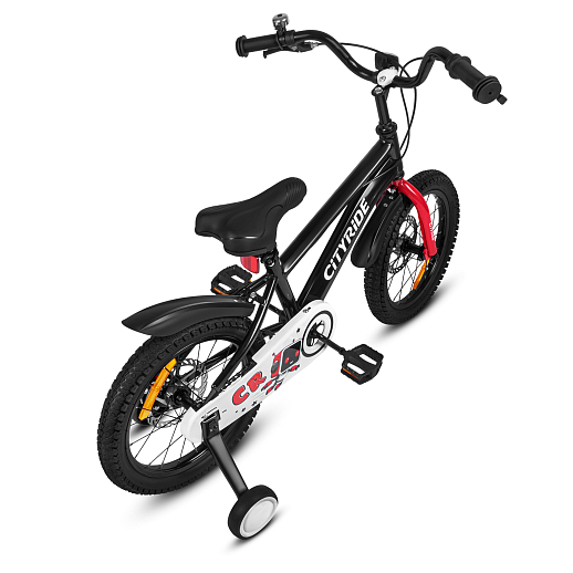 Велосипед двухколёсный CITYRIDE, модель CR-B2-07B, колеса 16", рама сталь, дисковые мех. тормоза, обода сталь, балансирные колёса, цвет черный в Джамбо Тойз #3